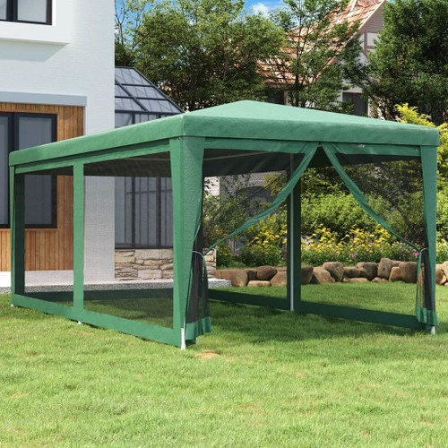  Party Tent Green HDPE with coating Powder-coated iron 10 x 20 ft A949-319238