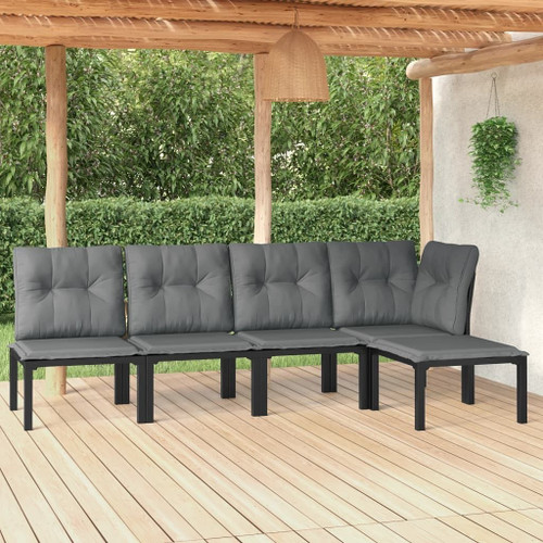  Garden Lounge Set Black and Grey A949-3187745