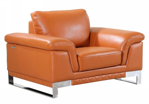 32" Camel Lovely Leather Chair N270-329611