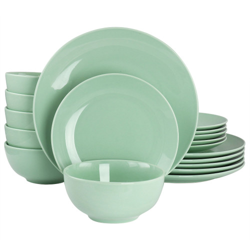 Elama Luna 18 Piece Porcelain Dinnerware Set in Mint D970-EL-LUNA18-MINT