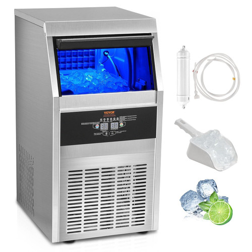 VEVOR Commercial Ice Maker, 80lbs/24H, Ice Maker Machine, 40 Ice Cubes in 12-15 Minutes, Freestandi E415-QSYYTSFBZBJQSIQHGV1