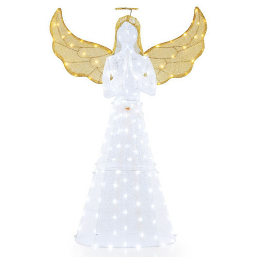 5 ft Festive Pre-Lit Angel with Halo and 150 LED Lights B593-CM24909US