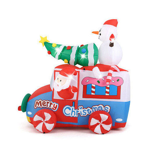 6 ft Christmas Inflatable Santa on Car Blow up Festive Vehicle with Santa Clause B593-CM24951US