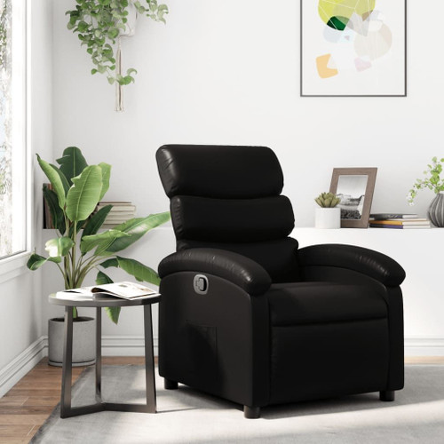  Recliner Chair Black Faux Leather, Metal, Plywood Standard Recliner A949-371713