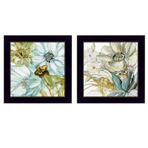 Set Of Two Sea Glass 3 Black Framed Print Wall Art N270-407217
