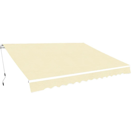  Awning Cream Aluminum, Polyester Large Foldable Awning A949-275572