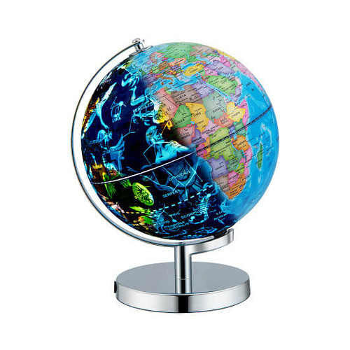 3-in-1 Illuminated World Globe with Stand and  88 Constellations - Color: Blue D681-HZ10154