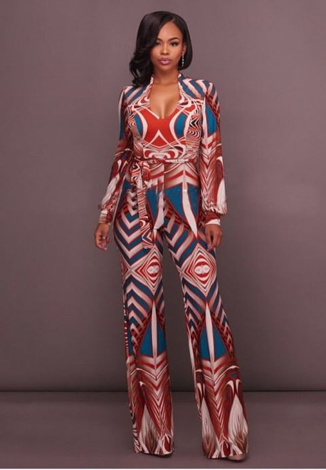 Abstract Print Jumpsuit H721-SMR8691
