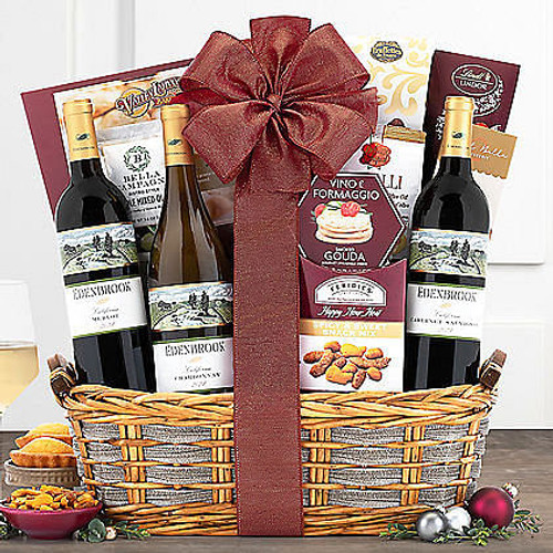 Edenbrook Trio: Gourmet Wine Gift Basket Z954-WC-738