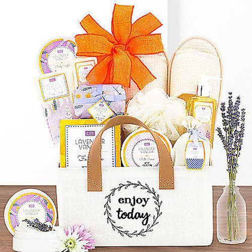 Enjoy Today: Lavender Vanilla Spa Gift Basket Z954-WC-523