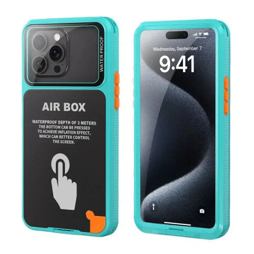 Color: Blue, Material: PU - IP68 Waterproof Phone Case For iPhone 15 14 13 12 Pro Max Plus Underwat F640-12000040684698790