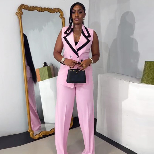 Casual Women's Clothing Niche Vest Trousers Two-piece Set Q119-CJLS2335949