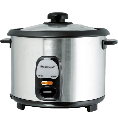 Brentwood 10 Cup Rice Cooker / Non-Stick in Silver D970-TS-20