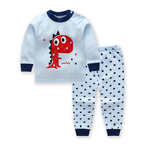 Color: Blue, Child size: 110cm - Children's Underwear Set, Two-Piece Cotton Set Q119-CJYE104106829CX