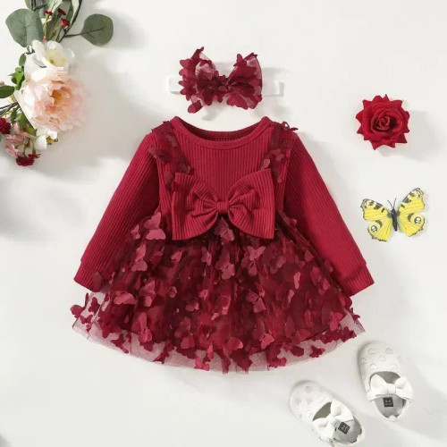 Color: Khaki, Kid Size: 24M - Baby Dresses for Girls Spring Autumn Girl Dress Child Baby Sweet Prin F640-12000035294483615