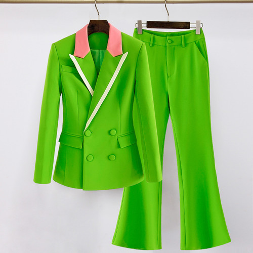 European And American Stitching Suit Elegant Outfit Q119-CJLS1955762