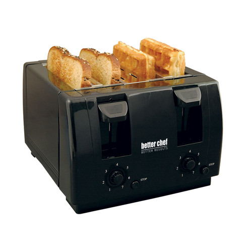 Better Chef 4 Slice Dual Control Toaster in Black D970-IM-242B