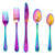 Gibson Home Stravidia 20 Piece Flatware set in Rainbow Stainless Steel D970-137381.20