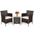 3 Pcs Outdoor Rattan Wicker Furniture Set-Beige - Color: Beige D681-HW63850BN