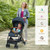 Lightweight Aluminium Frame Baby Stroller with Net-Blue - Color: Blue D681-BB5624NY