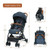 Lightweight Aluminium Frame Baby Stroller with Net-Blue - Color: Blue D681-BB5624NY