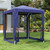  Party Tent with 4 Mesh Sidewalls Blue 6.6'x6.6' HDPE A949-319217