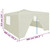  Folding Gazebo with 4 Sidewalls 16.4'x16.4' Cream A949-48906