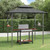 BBQ Gazebo with Side Shelves Anthracite 94.5"x59.1"x95.7" Steel A949-360140