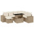  Garden Sofa Set Beige PE Rattan, Powder-coated Steel, Tempered Glass A949-3275318