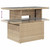  Garden Sofa Set Beige PE Rattan, Powder-coated Steel, Tempered Glass A949-3275318