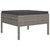  Garden Lounge Set Gray PE rattan, powder-coated steel, polyester A949-3094526