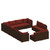  Garden Lounge Set Brown PE rattan Large Modular A949-3102843