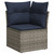 7 Piece Garden Sofa Set with Cushions Grey Poly Rattan A949-3225872