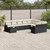  Garden Sofa Set Black, Cream white A949-3252993