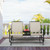 2-Person Rocking Loveseat with Mesh Fabric and Tempered Glass Table - Color: Beige D681-OP70357BE