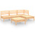  Garden Lounge Set Natural Pine Solid Pinewood Medium Modular A949-3082632