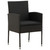  Outdoor Dining Set Black PE rattan, steel, solid acacia wood, foam A949-3120111