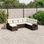  Garden Sofa Set Brown Poly Rattan, Steel Large Modular A949-3263839