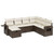  Garden Sofa Set Brown Poly Rattan, Steel Large Modular A949-3263839