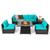 7 Pieces Patio Furniture Set with 35 Inches 50000 BTU Propane Gas Fire Pit Table and Waterproof Cov D681-NP10262DK+HW67937TUA+