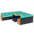  11 Piece Patio Sofa Set with Cushions Black Poly Rattan A949-3274144