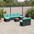  10 Piece Garden Sofa Set with Cushions Black Poly Rattan A949-3228059