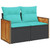  10 Piece Garden Sofa Set with Cushions Black Poly Rattan A949-3228059