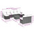  10 Piece Garden Sofa Set with Cushions Black Poly Rattan A949-3228059