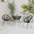 Dining Set Black and Transparent A949-3060279
