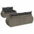  Garden Sofa Set Grey PE rattan, powder-coated steel, tempered glass A949-3221099