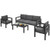 4 Pieces Outdoor Furniture Set for Backyard and Poolside-Gray B593-NP10109WL