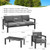4 Pieces Outdoor Furniture Set for Backyard and Poolside-Gray B593-NP10109WL