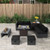 9 Pieces Patio Furniture Set with 32" Fire Pit Table and 50000 BTU Square Propane Fire Pit-Black -  D681-NP10618CF+HW68605DK+