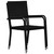  Dining Set Black Solid Acacia wood, Powder-Coated Steel, PE Rattan A949-3072489